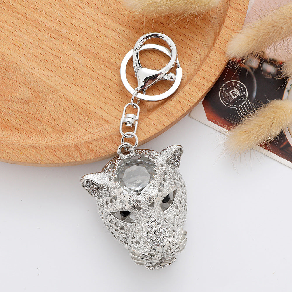 Leopard Print Metal Keychain - Stylish Car & Bag Charm Accessories for Women, Unique Valentine's Gift Idea