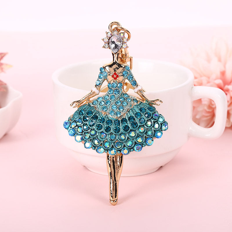 Fashion Cross border Keychain Ballet Girl Keychain Pendant Metal Car Pendant Cute Small Gift