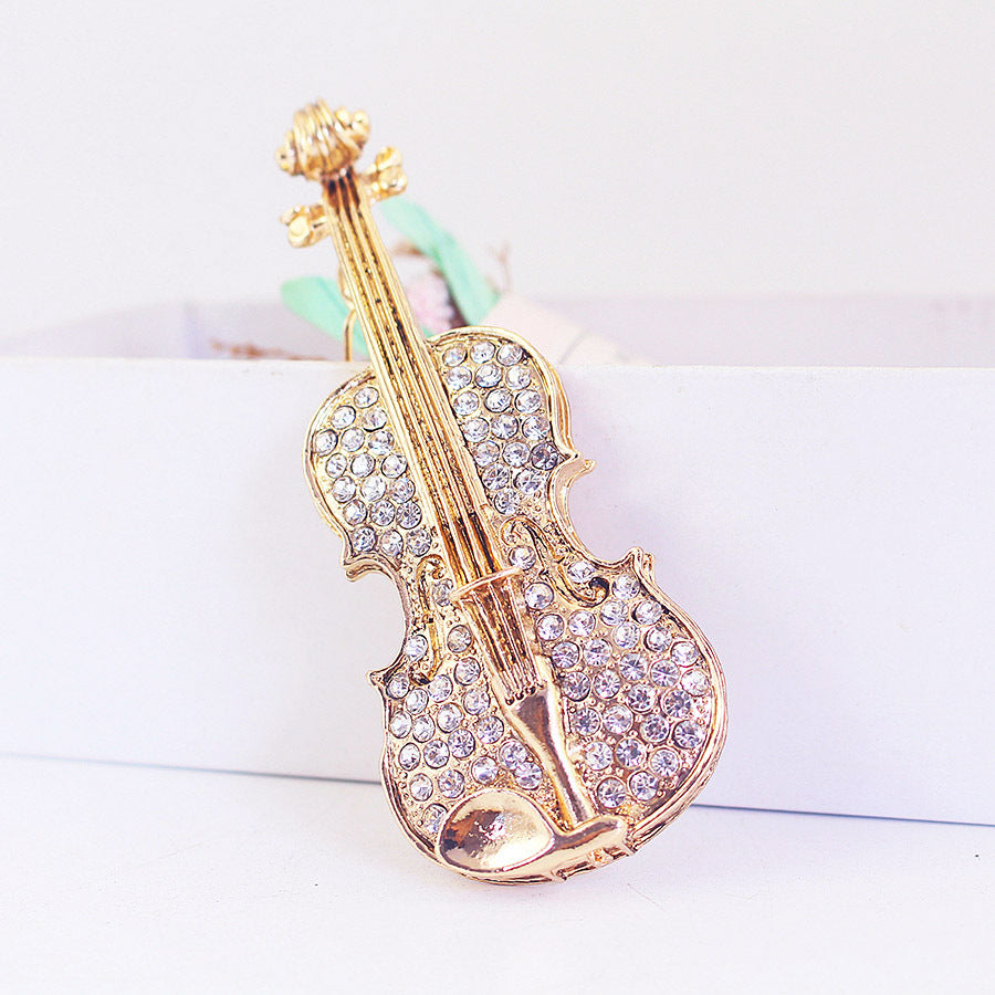 Charming Violin & Guitar Keychain Set - Polished Alloy Music Note Bag Charms for Women, Romantic Keepsake Gifts for Girlfriend & Musician Lovers